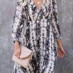 Collective Concepts Snakeskin Print Dress Sz L Photo 0