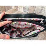 Betsey Johnson Black Leather Top Handle Satchel Crossbody Handbag Retails $100 Photo 6