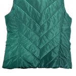 Michael Kors Quilted Puffer Vest Green Zip Front Logo Charm Womens Size Small Photo 7