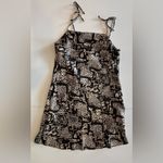 ZARA  Black and‎ Cream Printed Mini Slip Dress NWT Size M Photo 13