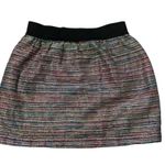Eight Sixty Metallic Holiday Party Silk Blend Mini Skirt Photo 6