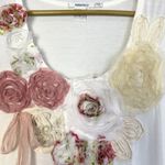 Feratelli Flower Applique Sleeveless Tank Top Size L White Pink Coquette Y2K 90s Size L Photo 4