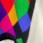 Rafaella Vintage Angora Argyle Harlequin Mock Neck Oversized Sweater Women S 90s Photo 2