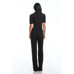 Dress the Population NWOT  Gloria collar Front Zip Jumpsuit in Black Size large Photo 2