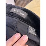 Well Worn Black Velvet Pants Women’s Size 14/34 Tapered Leg 5 Pocket Black Photo 2