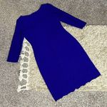 Julia Jordan  textured royal blue scalloped dress small Photo 0