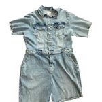 Good American  Denim Romper Shortsleeve Jumpsuit – Size 5 (2X) Photo 1
