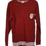Victoria's Secret VS PINK 5th & Ocean Red & White IU Indiana Hoosier Long Sleeve Shirt Top XS Photo 0