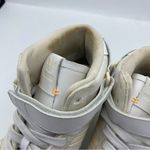 Adidas  Women's White and Tan leather High-Top Sneakers size 9 flowers embossed Photo 5