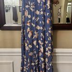 Nine West Blue and Orange Floral Dress Photo 0