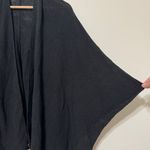 Eileen Fisher  One Size Shawl Poncho Cardigan Women’s Cotton Linen Black Photo 4