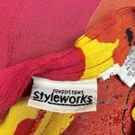 Styleworks Newport Multicolor Neon Boho Patchwork Floral Pockets Midi Skirt Sz 6 Photo 6