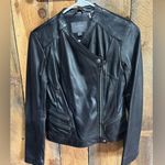 Cole Haan Black Leather Jacket Classic Moto Style Photo 0