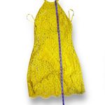 superdown  Samara Gold Halter Mini Dress Size XS New With Tags Yellow Revolve Photo 5