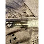 ZARA  Ruffle Sleeveless Eyelet Floral Daisy Embroidered Mini Dress Ruffle L Black Photo 8