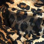 Reformation Blouse Top High Neck Long Sleeve Leopard Print XS/S Photo 3