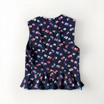 Rebecca Taylor  Women Size‎ 0 Sakura Floral Blue Top Silk Blend Photo 7