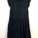 Urban Outfitters UO Gabby Black Ruffle High Neck Flowy Prairie Mini Dress S new Photo 7