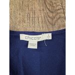 Chico's  Solid Navy Blue Thin Sweater Blouse Shirt Size 2 Large Photo 2