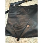 Tory Burch Black Leather Foldover Convertible Shoulder Crossbody Bag Gold Logo Photo 4