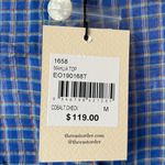 Revolve The East Order Medium Short Sleeve Mahlia Crop Top in cobalt blue check preppy Photo 2