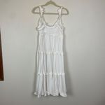 J.Crew  Women's M White Tired Knit Keyhole Maxi Summer Cotton Dress Cottagecore‎ Photo 7