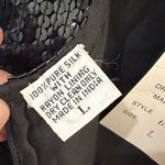 Laurence Kazar Lawrence kazar 100%silk vintage sequin NWT DRESS Size large in black Photo 9