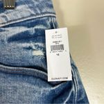 Old Navy NWT Mini Skirt Womens 12 Medium Wash Denim High Rise Frayed Hem Casual Photo 6