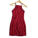 Missguided Misguided Red Lace Halter Style Mini Dress Size 2 Photo 6
