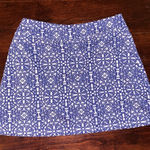 Lola Printed Mini Skirt Skort Blue/White Beach Summer Golf Tennis Blue Photo 0