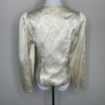 Vintage Cream Gold Metallic Brocade Blazer Sz Small Photo 1