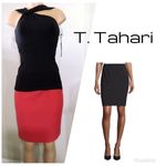 T Tahari T. Tahari red pencil skirt. Size 8. NWOT Photo 1