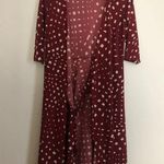 Moda International Burgundy Red White Polka Dots V Photo 3