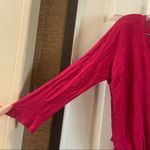 Westbound Pink Waffle Knit Button Up Tie Knot Top Photo 6