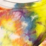 Merona  Womens XXL Top Tee Tie‎ Dye Flight Risk Yellow Purple  Blue Ruffled 1008 Photo 8