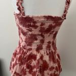 True Craft Soft pink tie dye ruffle strapless dress with straps. Photo 3