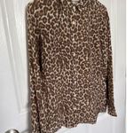 J.Crew prefect cheetah print silk cotton mix button down shirt brown 2 Photo 7