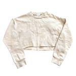 Socialite Crop Sweatshirt in Beige/Pink, Size M Photo 1