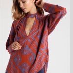 Free People Walking On A Dream Cut Out Choker Tunic Top Size XS Photo 4