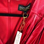 Hollywoodland Red Velvet Fifth Avenue Wrap Wiggle Dress Faux Fur Trim V Neck L Size L Photo 4