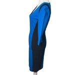 Just Cavalli Women's Blue & Black 3/4 Sleeve Bodycon Dress Illusion US Medium Photo 4