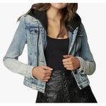 BLANK NYC X Revolve Casual Encounter Denim Hooded Jacket in Washed Denim NWT XS Photo 1
