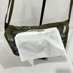 LeSportsac Deluxe Crossbody Everyday Bag Olive Green Brown Asymmetrical Circle Photo 14