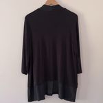 Chico's Travelers Collection Open-Front Mesh-Trim Cardigan Black Size 2/L Photo 1