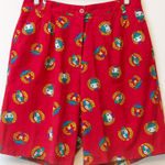Evan Picone Vintage‎  Womens 100% cotton red golf novelty Bermuda shorts sz 10 Photo 0