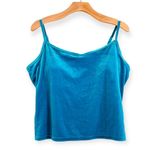 Lilly Pulitzer  Luxletic Cassis Velvet Bra Tank Teal Bay Size L NEW Photo 1
