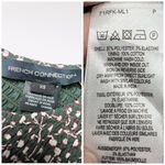 French Connection  Floral Smocked Mini Dress Puff Sleeve Green XS Photo 4