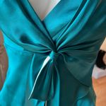 BCBGMAXAZRIA Elegant Teal Halter Top Photo 3