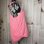American Eagle  Pink Burnout Style Henley Tank Top Photo 1