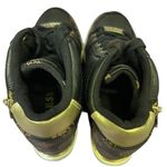 Guess  Black Gold Figz Wedge Lace Up Zipper Side Sneakers Shoes Womens 5 M Photo 3